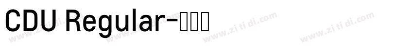 CDU Regular字体转换